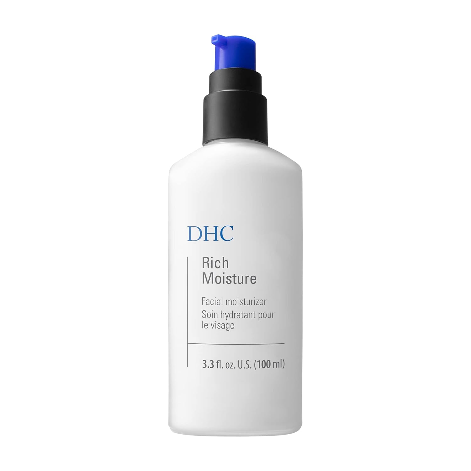 Dhc Rich Moisture, Lightweight Facial Moisturizer, Dry Skin, Hydrating, Fragrance And Colorant Free, Ideal For Dry Dehydrated And Sensitive Skin, 3.3 Fl. Oz