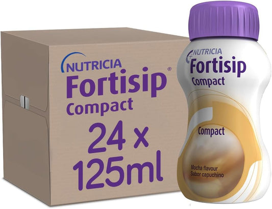 Fortisip Compact Liquid Mocha, 125Ml Bottle, Pack Of 24
