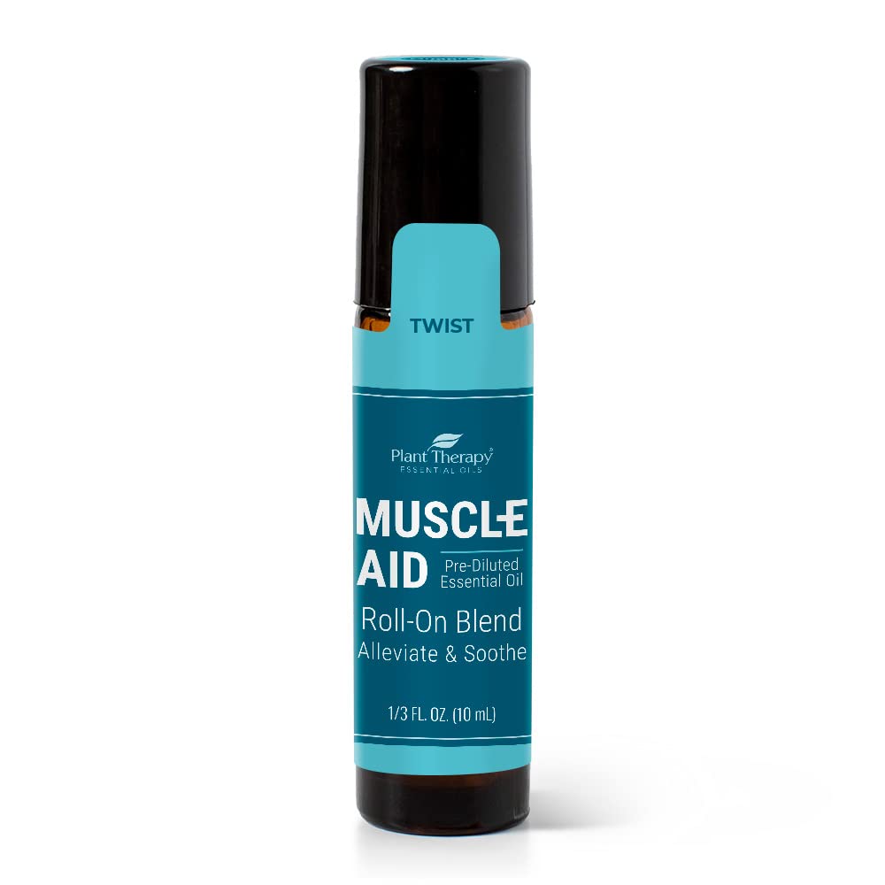 Plant Therapy Muscle Aid Synergy Pre-Diluted Roll-On 10 Ml (1/3 Oz) 100% Pure, Therapeutic Grade