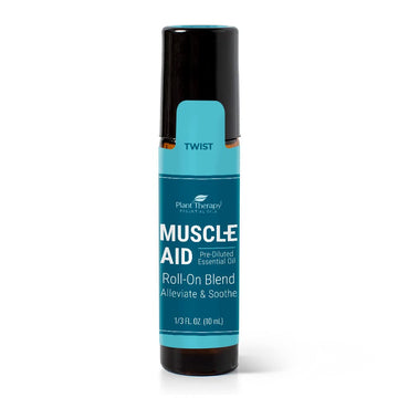 Plant Therapy Muscle Aid Synergy Pre-Diluted Roll-On 10 Ml (1/3 Oz) 100% Pure, Therapeutic Grade