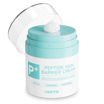 Peptide Moisturizer Cream For Face - Dry Skin, Sensitive Skin, Skin Protection Barrier Cream For Aging Skin, Anti Aging, Hydrating, Peptide, Ceramide, Panthenol (1.69 Fl.Oz)