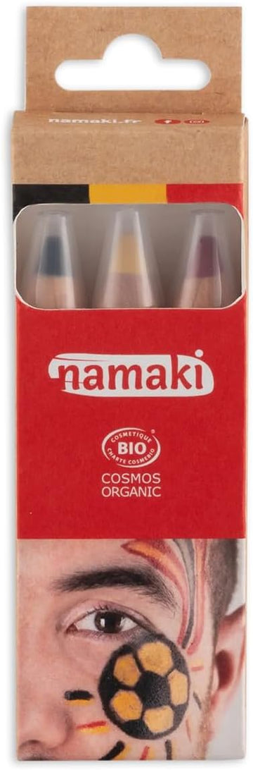 Namaki Organic Make-Up Pens Set Germany Colours Black, Red, Gold 6.3 G