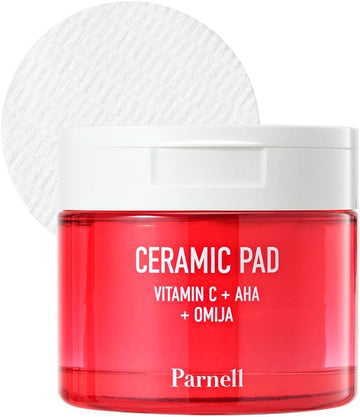 Parnell Aha Omija Ceramic 60 Pads, Peeling Pads For Face, Korean Skin Care