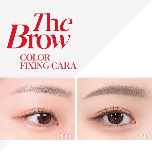 Espoir The Brow Color Fixing Cara #3 Cool Gray 0.1 Fl Oz | Easy Fixing Without Clumping With Skinny Brush | Long Lasting Smudgeproof Eyebrow Mascara | Soft Mood Coloring Tinted Gel | Korean Eye Makeup