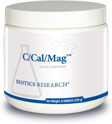 Biotics Research C Cal Mag Powder Cal Mag Powder, 400 200, Easy to Mix Powder, Easy to Swallow, Highly Absorbed, Vitamin C Added, Bone Strength, Promotes Relaxation, Antioxidants 8 Oz