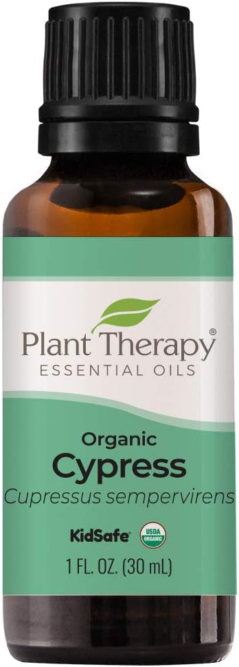 Plant Therapy Organic Cypress Essential Oil 30 Ml (1 Oz) 100% Pure, Undiluted, Therapeutic Grade