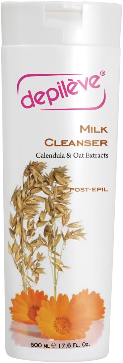 Depileve Milk Cleanser - Post Wax Emulsion, Removes Wax Residue, Moisturizes Skin, Enriched With Calendula And Oat Extracts - 17 Oz : Beauty & Personal Care