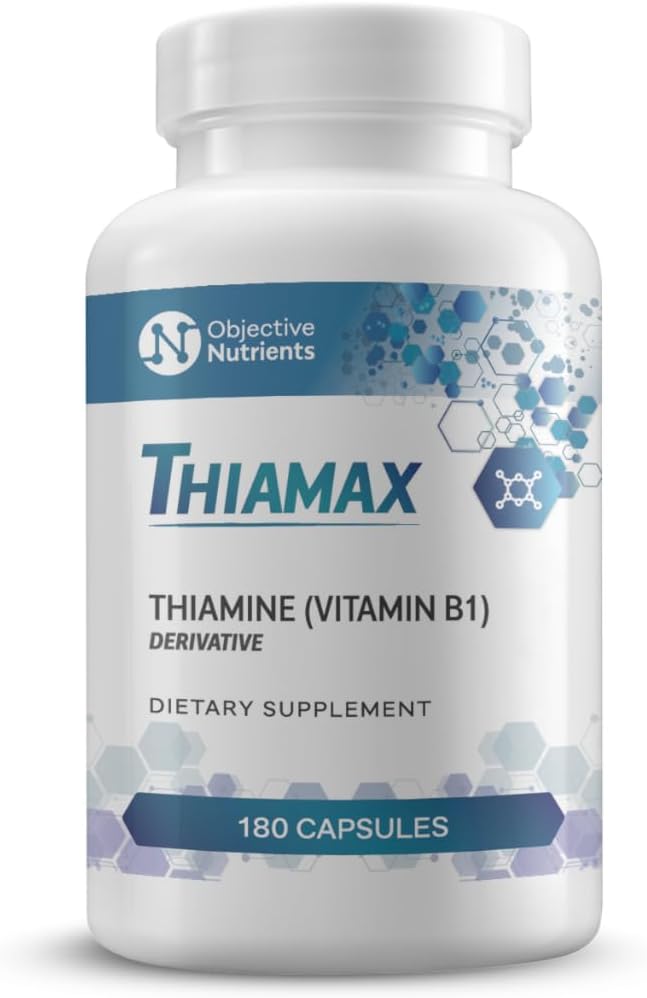 Thiamax Vitamin B1 (Thiamine Ttfd) Capsules, No Fillers Or Flow Agents, 100Mg, 180 Count