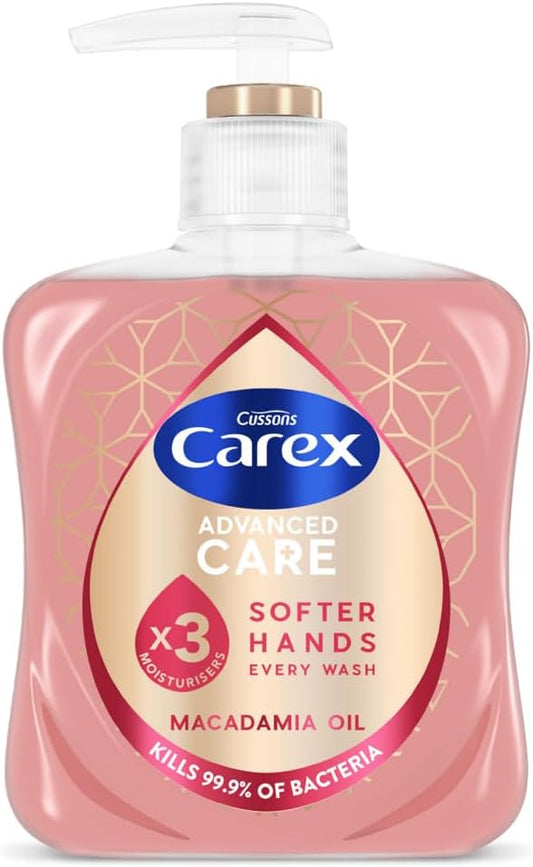 Carex Advanced Protect Sea Minerals Antibacterial Hand Wash, 3X More Moisturisers, Clean & Protect Hands, Bulk Buy, Pack Of 6 X 250 Ml