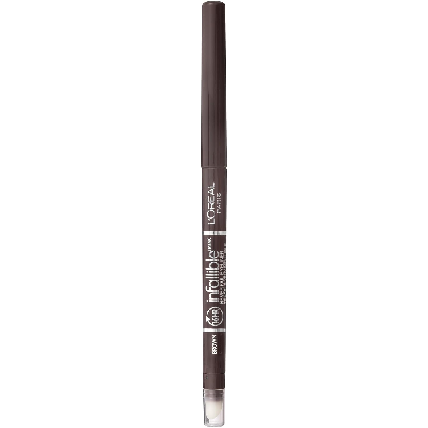 L'Oreal Paris Makeup Infallible Never Fail Original Mechanical Pencil Eyeliner With Built In Sharpener, Brown, 0.008 Oz