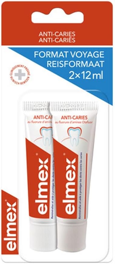Elmex Anti-Decays Toothpaste Travel Tubes 2 X 12Ml