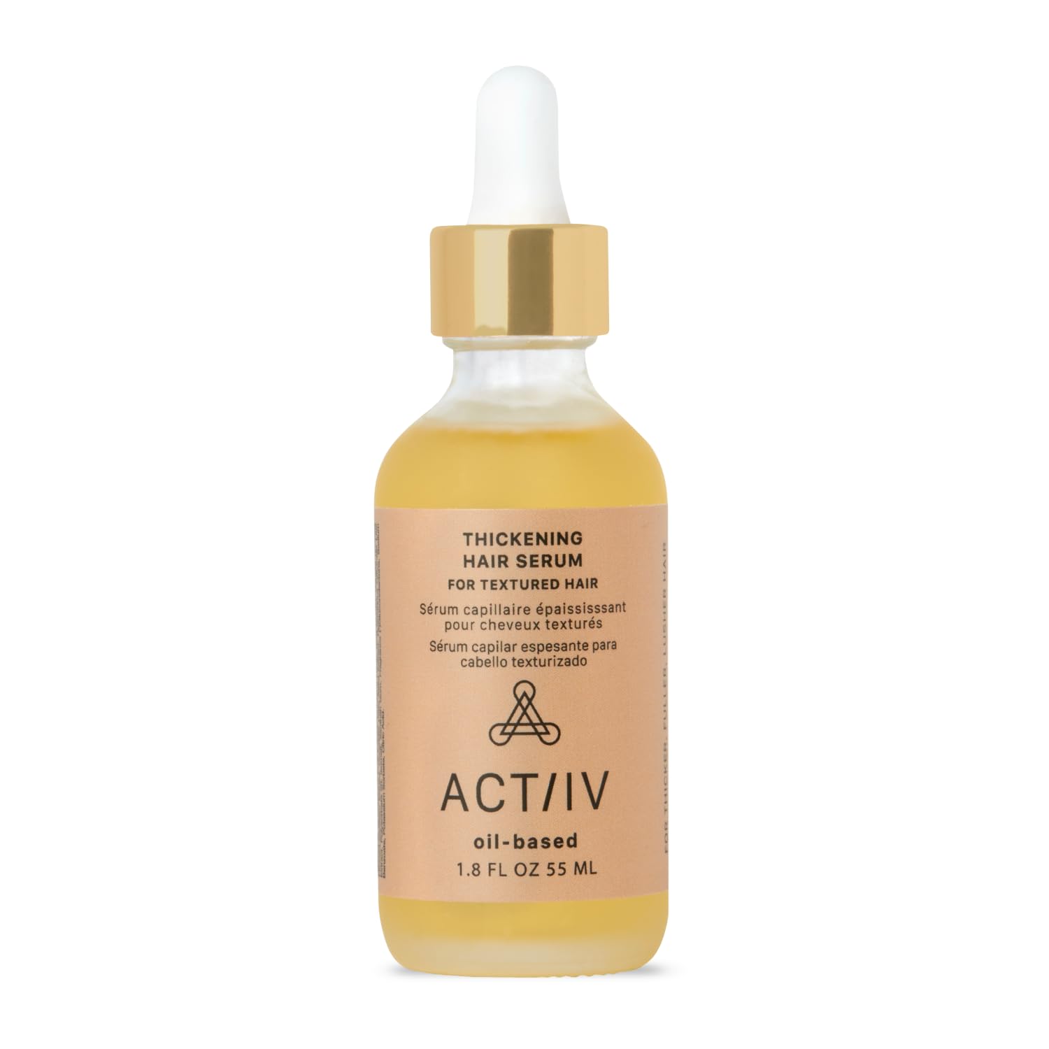 Actiiv Thickening Hair Serum - Oil Based | Supports The Appearance Of Thicker, Fuller-Looking Hair, For Textured & Curly Hair, Deeply Nourishes & Strengthens Roots, Non-Greasy, All Hair Types, 1.8 Oz