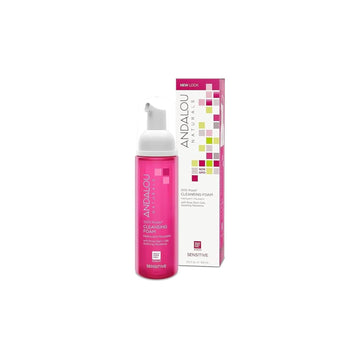 Andalou Naturals 1000 Roses Gentle Cleansing Foam Face Wash, Hydrating Foaming Facial Cleanser With Rosewater & Aloe For Women & Men, Non Toxic, Vegan