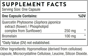 Thorne Quercetin Complex (Formerly Quercenase) - Nutritional Support For Seasonal Allergies - 60 Capsules - 60 Servings