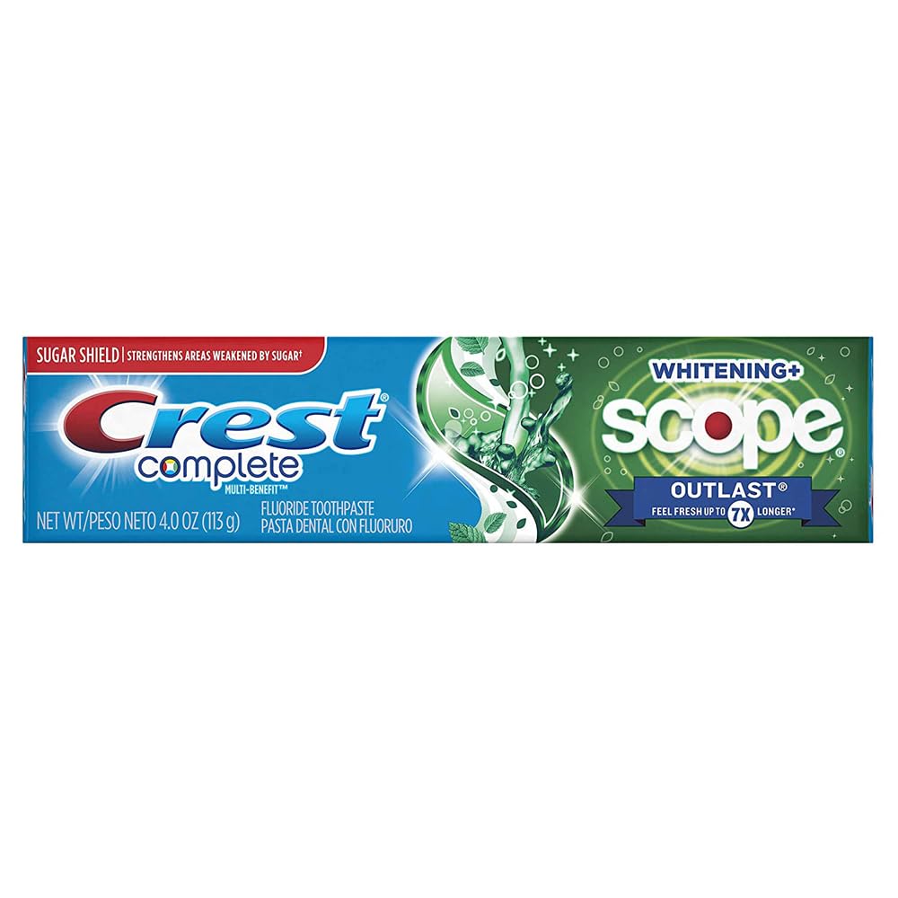 Crest Pls Sc Outlst Ex Wh Size 4Z Crest Extra White Plus Scope Outlast Mint Toothpaste 4Oz : Health & Household
