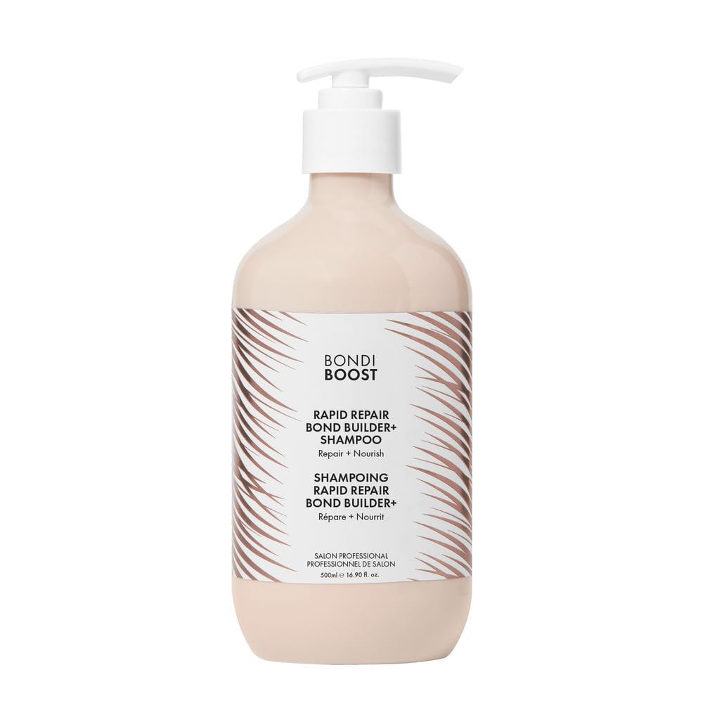 Bondiboost Rapid Repair Bond Builder + Shampoo For Damaged Hair [16.90 Fl Oz], Strengthening Formula For Restoring + Rebuilding Hair, Deep Conditioning + Nourishing Treatment For Healthier Results