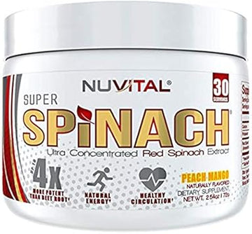 Super Spinach Powder (Peach Mango) - 30 Servings