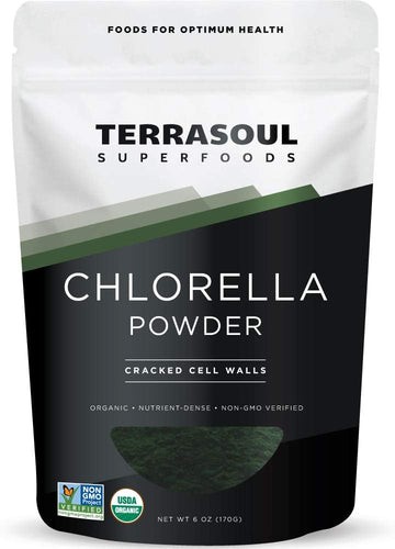 Terrasoul Superfoods Organic Chlorella Powder (Cracked Cell Walls), 6 Ounces, Sourced From Taiwan