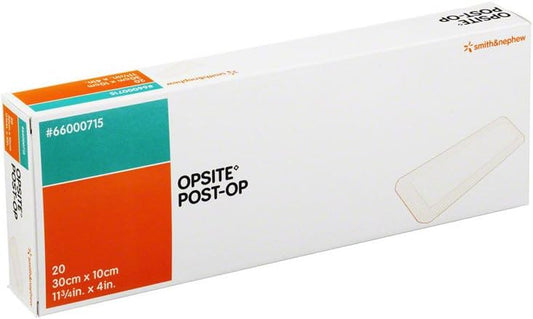 Opsite Post-Op Dressing: 10X30Cm Vapour-Permeable Adhesive Film Dressing - Pack Of 20