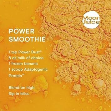 Moon Juice Power Dust Energy Support - Natural Mushroom Based Adaptogenic Powder Supplement - Ashwagandha, Ginseng, Cordyceps, Astragalus & Rhodiola - Vegan, Gluten-Free, Caffeine-Free (1.5oz) : Health & Household