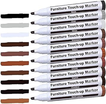 Furniture Repair Kit Wood Markers Wax Sticks, for Stains, Scratches, Wood Floors, Tables, Desks, Carpenters, Bedposts, Touch Ups, and Cover Ups (21)