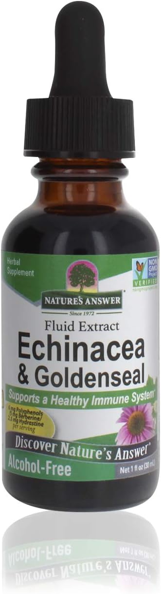 Nature'S Answer Enchinacea & Goldenseal | Supports A Healthy Immune System | Super Concentrated Pure Extract | Alcohol-Free, Gluten-Free, Vegan & Kosher Certified 1