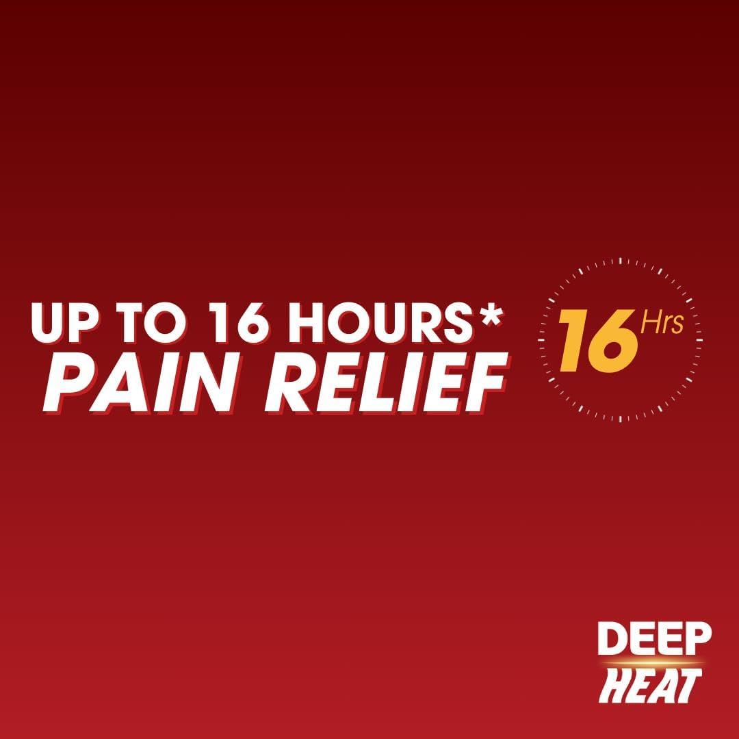 Deep Heat Pain Relief Heat Patch, Muscular Aches, Pains, Joint Stiffness (Pack of 4 Patches) : Amazon.co.uk: Health & Personal Care