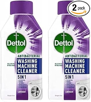 Dettol Antibacterial Washing Machine Cleaner, Removes Limescale, Dirt & Bad Odours, Lavender 250Ml