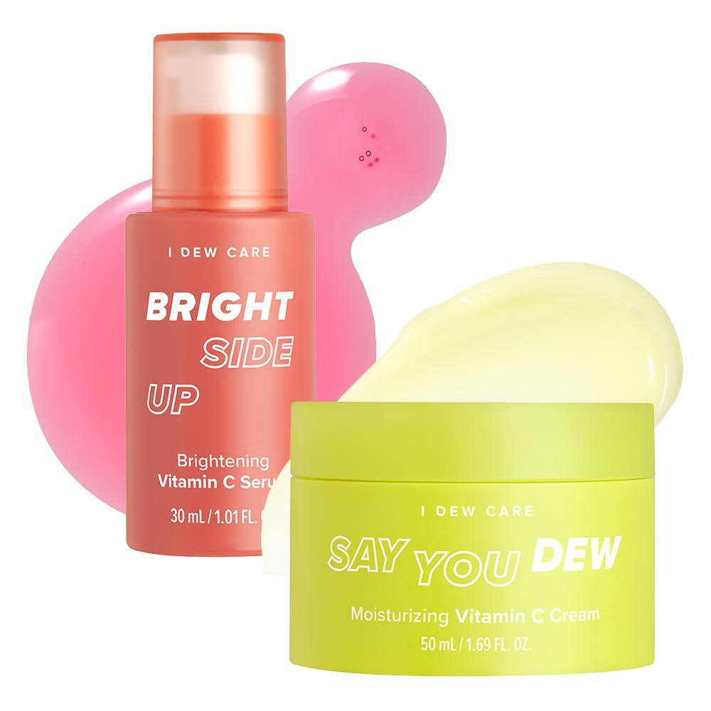 I Dew Care Say You Dew Brightening Vitamin C Cream With Niacinamide + Bright Side Up Brightening & Hydrating Vitamin C Serum With Niacinamide Bundle