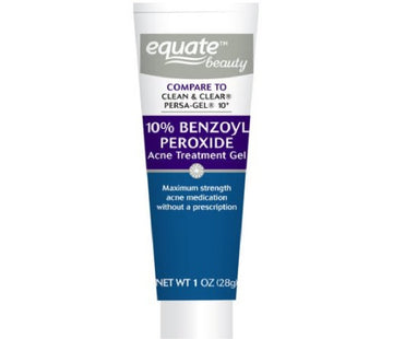Equate 10% Benzoyl Peroxide Acne Treatment Gel, 1Oz, Compare To Clean & Clear Persa-Gel 10 (1 Pack)