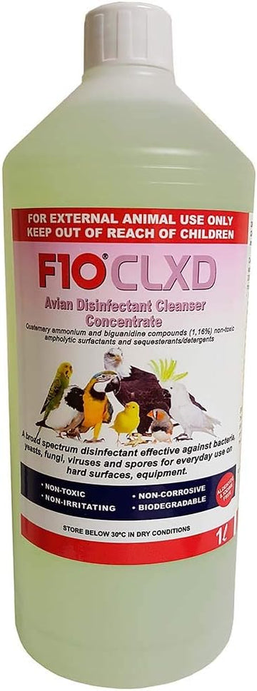 F10 CLXD Avian Disinfectant Cleanser Concentrate 1 litre