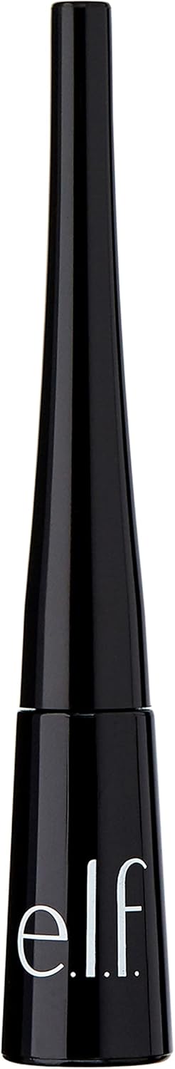 E.L.F. Expert Liquid Liner, Smudge-Proof, Buildable, Long-Lasting, Enhances, Defines, Jet Black, Precision Brush 4.2Ml