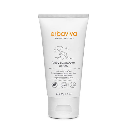 Erbaviva Organic Baby Sunscreen 2.5 Ounce - Coral Reef Safe, Natural, Uva & Uvb Protection, Water Resistant, Infused With Essential Oils