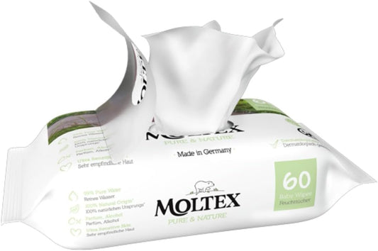 Moltex Pure & Nature Baby Wipes 60 Units