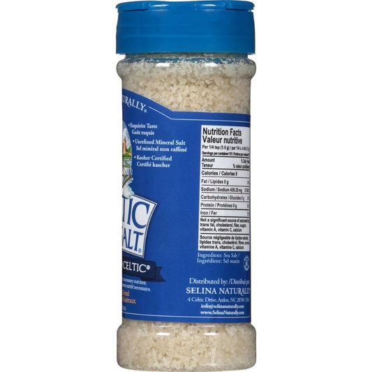 Light Grey Celtic Sea Salt Shaker – Easy To Use, Large Refillable, Reusable Glass Shaker With Additive-Free, Delicious, Gluten-Free, Non-Gmo Verified, Kosher And Paleo-Friendly, 8 Ounces
