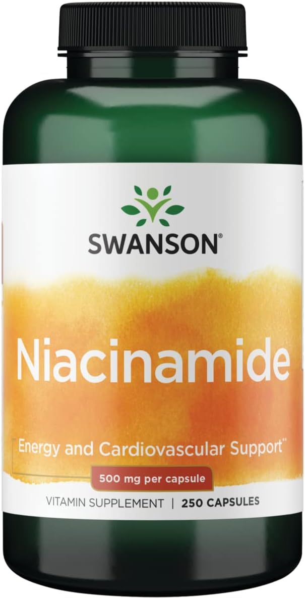 Swanson Niacinamide Carbohydrate Metabolism Joint Health Support 500 Milligrams 250 Capsules