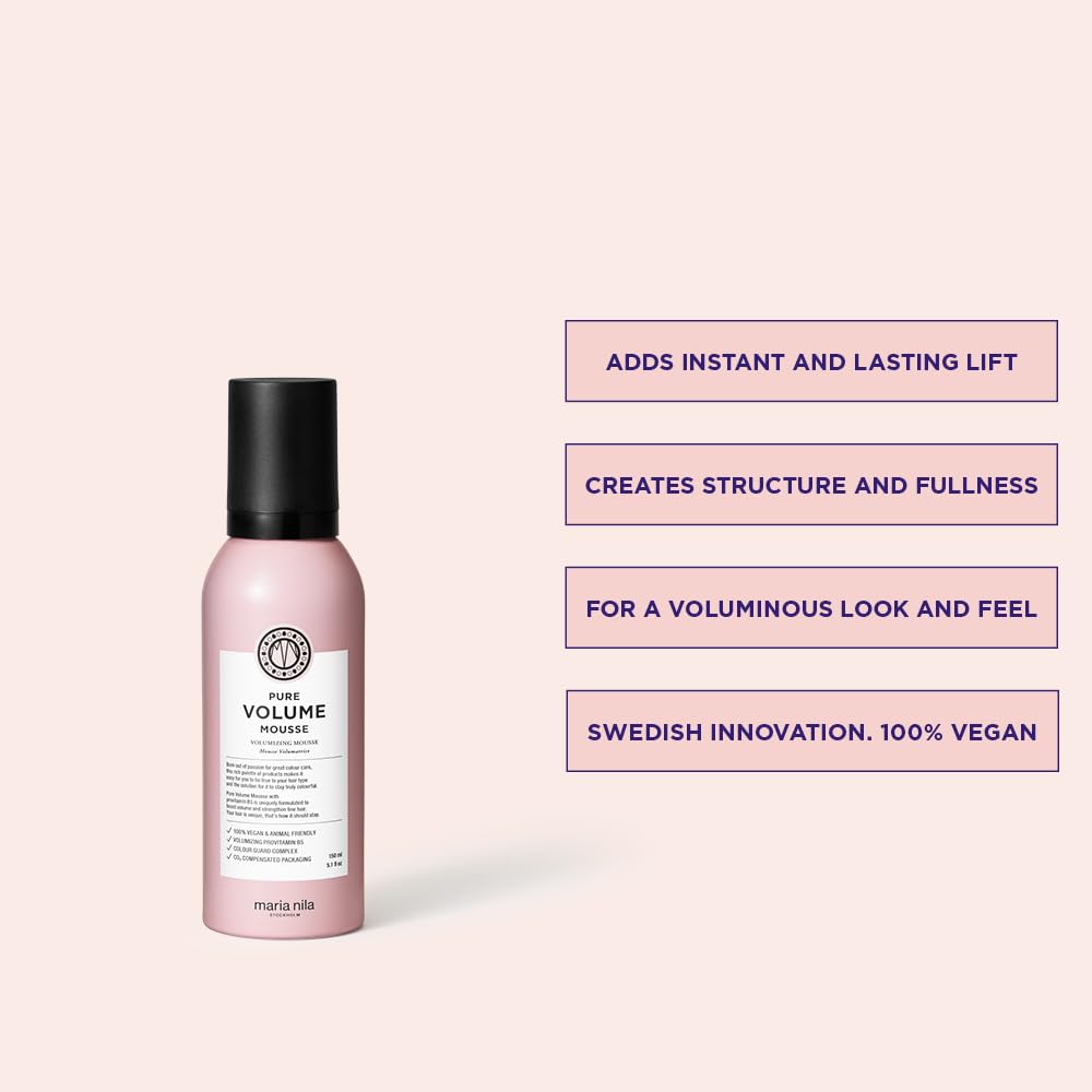 Maria Nila Pure Volume, Vitamin B5 Gives Volume To Thin & Fine Hair, 100% Vegan & Sulfate/Paraben Free