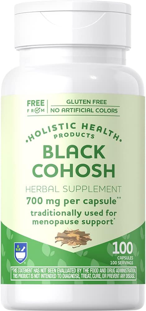 Rite Aid Black Cohosh 700mg, 100 Capsules, for Hot Flashes, Night Sweats, PMS, Mood & Support with Hormone Balance for Women : Health & Household