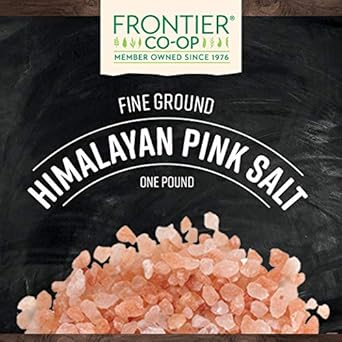 Frontier Co-Op Fine Ground Himalayan Pink Salt, 1-Pound Bulk Bag, Hand-Mined, Kosher, Non Irradiated, Non Eto