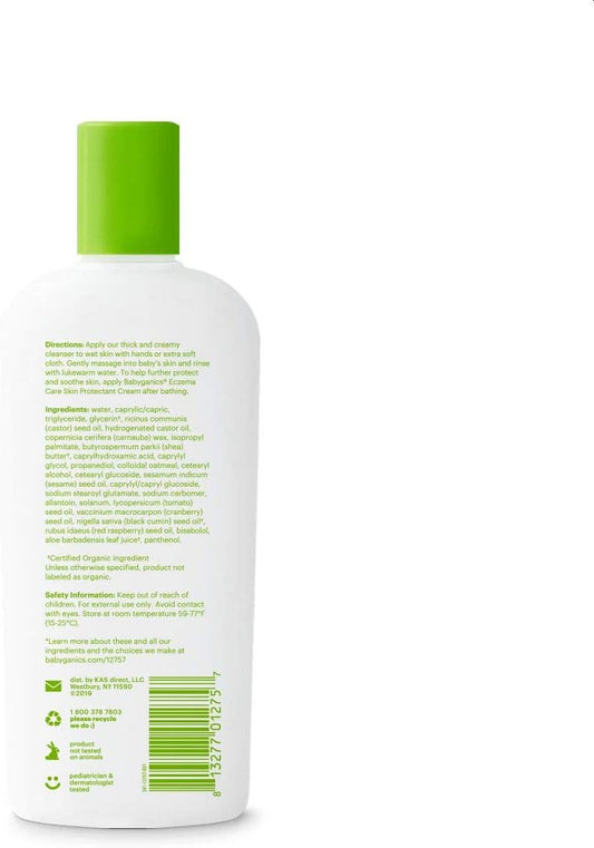 Babyganics Bye Bye Dry Moisturizing Therapy Wash, 8 Fluid Ounce (Pack Of 2), Packaging May Vary