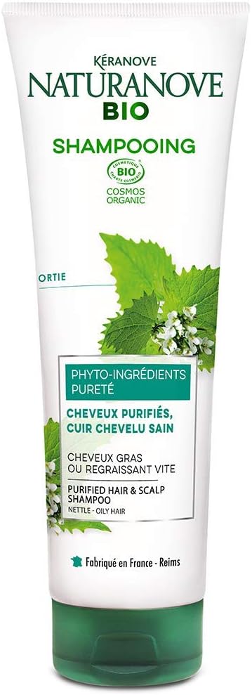 Kéranove Naturanove Bio - Purity Certified Organic Nettle Shampoo For Greasy Hair And Leather - 250 Ml - Pack Of 3