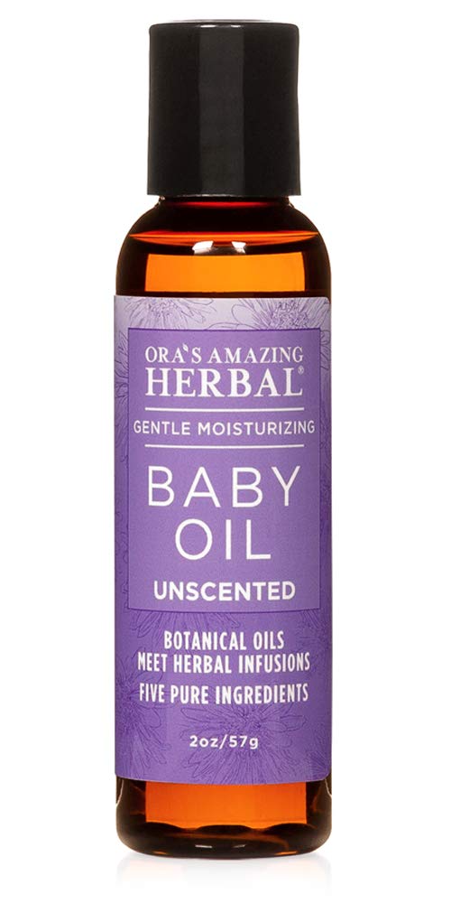 Ora's Amazing Herbal Travel Size Natural Baby Oil, Calendula Oil for Baby, Infant Massage, Cradle Cap, Hair Oil, Multipurpose Baby Oil, OAHerbal