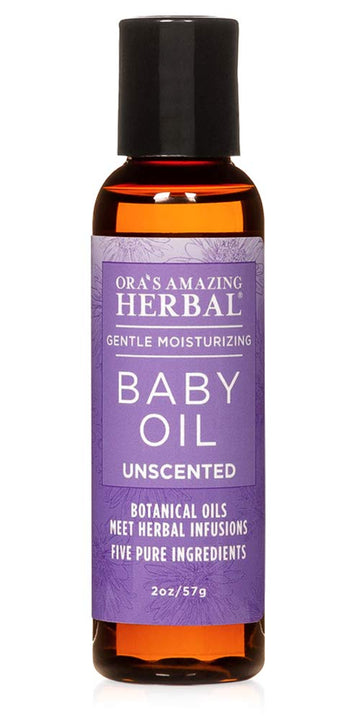 Ora's Amazing Herbal Travel Size Natural Baby Oil, Calendula Oil for Baby, Infant Massage, Cradle Cap, Hair Oil, Multipurpose Baby Oil, OAHerbal