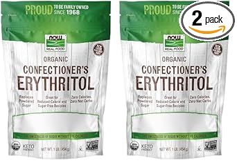Now Foods, Organic Confectioner'S Erythritol Powder, Replacement For Powdered Sugar, Zero Calories, 1-Pound (Packaging May Vary) (Pack Of 2)