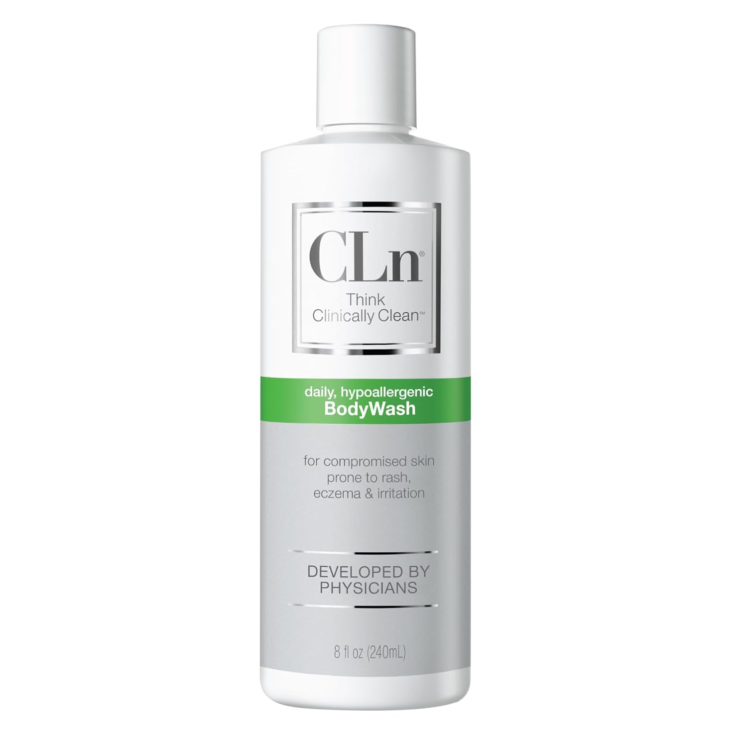 Cln® Bodywash –Non-Drying Body Wash, For Compromised Skin Prone To Eczema, Dermatitis, Rash & Hidradenitis Suppurativa, Fragrance-Free & Paraben-Free, 8 Fl Oz