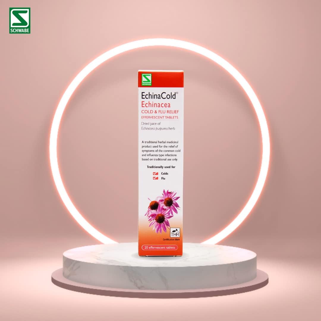 Schwabe Pharma - EchinaCold Cold & Flu Relief - Dried Juice of Echinacea Purpurea Herb - Traditionally Used for Common Colds and Flu - 20 Effervescent Tablets : Amazon.co.uk: Health & Personal Care