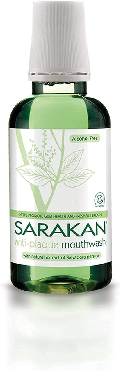 Sarakan Anti-Plaque Mouthwash (300 Ml) | Formulated To Reduce Plaque And Tartar | Alcohol Free | Fluoride Free | Vegan (Pack Of 1)