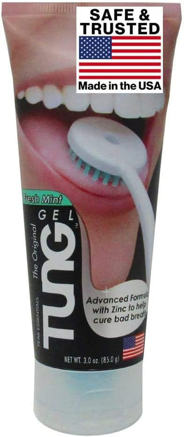 Tung, The Original Gel Tongue Cleaner, Fresh Mint, 85 Gram (Pack Of 2)