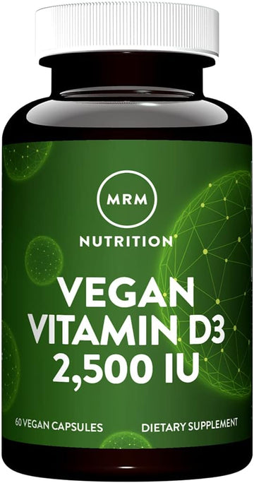 Mrm Nuturition Vegan Vitamin D3 2,500 Iu | Bone + Immune Health | Made From Lichens | Supports Calcium Absorption | Vegan + Vegetarian Friendly | 60 Servings