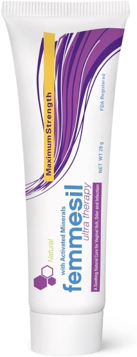 Femmesil Yeast Infection Ointment, Maximum Strength, Natural Relief Cream, 1 oz